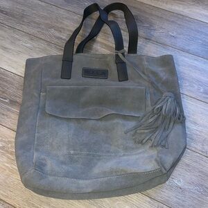 Large suede style tote bag M.I.L.A.  EUC!